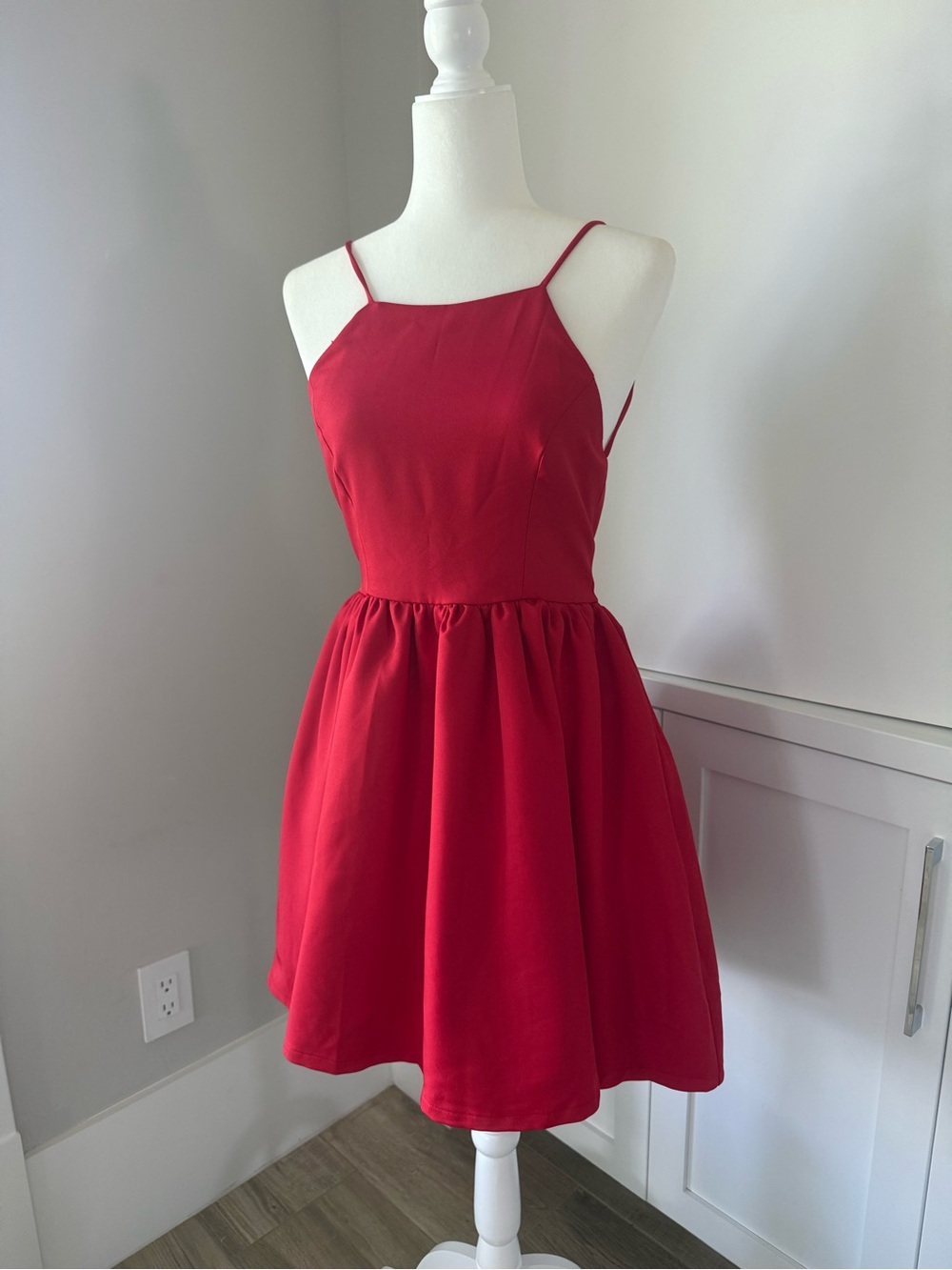 Lulu's Red Spaghetti-Strap Mini Dress